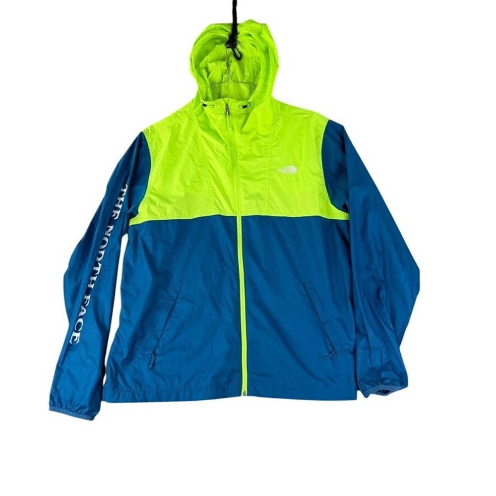 The North Face Cyclone Jacket Men's‎ Large Blue Hooded Colorblock Running